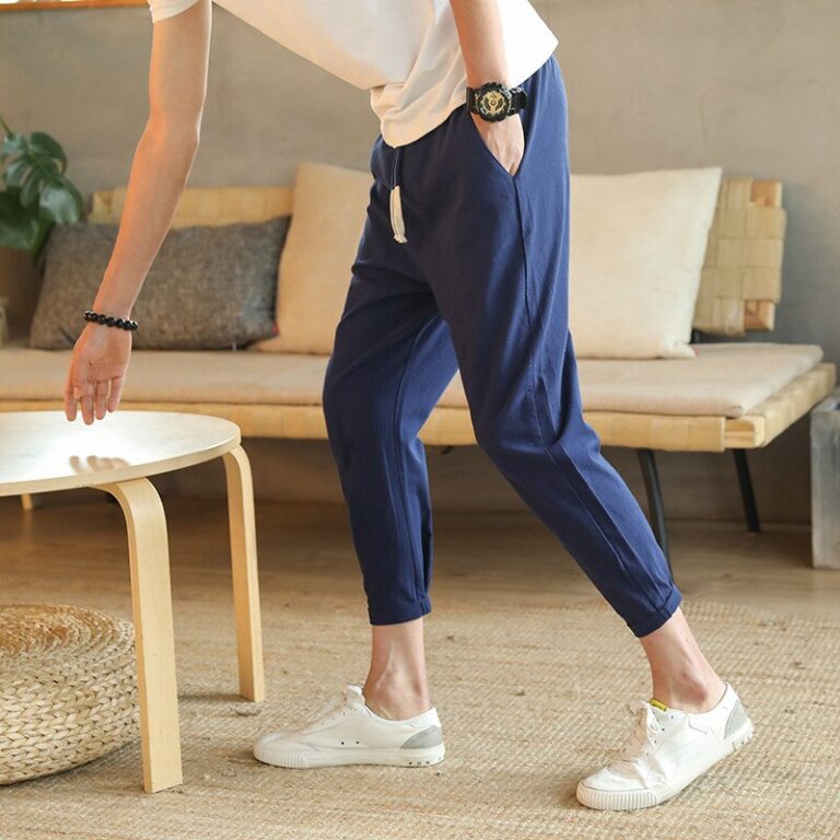Pantalon Court Femme Soybu – Bambou, Blanc Antique, Taille S, Confortable